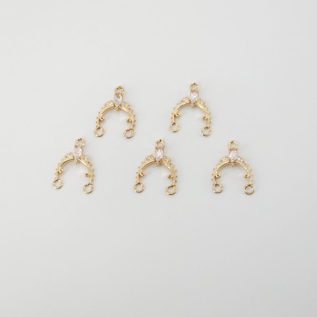 10 قطع من حُلي القمر، حُلي هلال مطلية بالذهب عيار 14 قيراطًا، قلادة قمرية، حُلي قلادة، قطع مجوهرات HL00077-F266