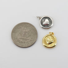 Load image into Gallery viewer, Round Heart Charms, 18K Gold Plated, Round Shape, Love Charms, Bracelet Necklace Making Pendants, Jewelry Findings S20824