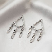 Load image into Gallery viewer, Rhombus Shaped Chain Pendant, Silver Charm, 14K Gold Plated, Jewelry Making Findings BB040