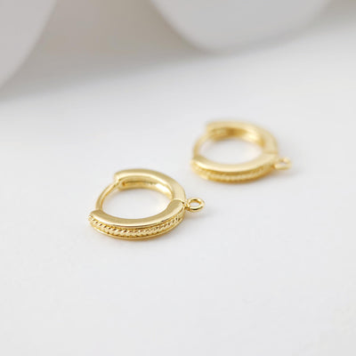Ear Hoops, 11.7*12.6mm, 18K Gold Plated Leverback Earrings, Huggie Hoops Earring D0218