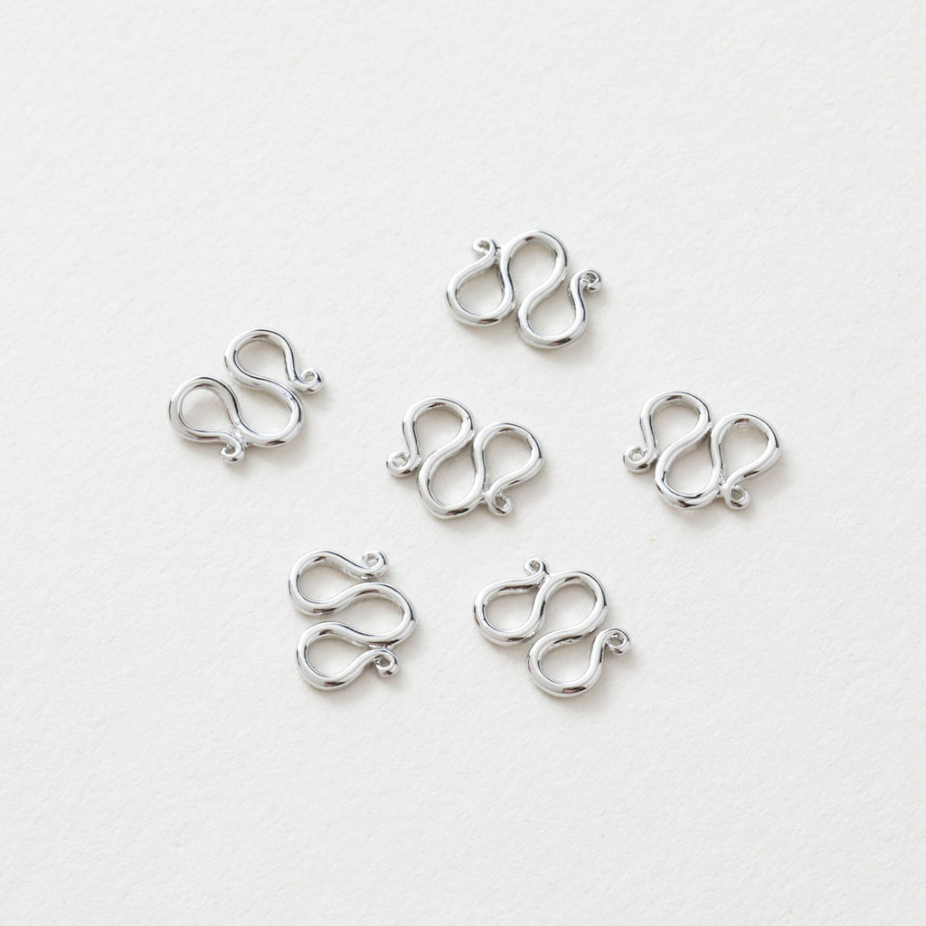 5PCS- M Hook Clasps, 18K Gold Plated W Clasp, S Clasps, 9x10mm, Necklace Bracelet Making Clasp, Jewelry Findings JG054