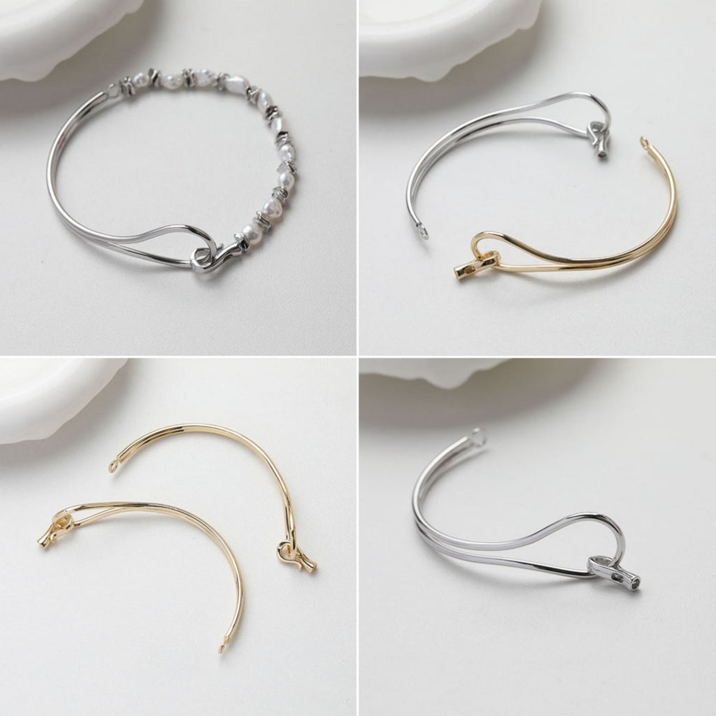 Conector de eslabones para pulsera, conector de cadena, chapado en oro/plata de 14 quilates, colgante para collar y pulsera, accesorio de joyería GZ522