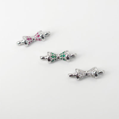 CZ Pave Boho Connector, Cubic Zircon Crystal Pendant, Bracelet Necklace Pendant, 14K Real Gold Plated, Jewelry Findings S20834