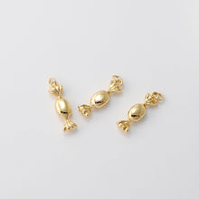 Load image into Gallery viewer, Gold Candy Charm, Candy Pendant, 18K Gold Plated, 25*7mm, Necklace Making Charm, Jewelry Findings S20825