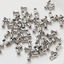 Cargar imagen en el visor de la galería, 10 cuentas tubulares, cuentas espaciadoras, cuentas espaciadoras chapadas en oro/plata de 14 quilates, para hacer pulseras y collares, accesorio de joyería JG006