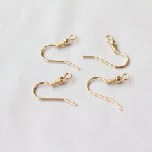 Cargar imagen en el visor de la galería, 20 anzuelos de 18 mm chapados en oro de 18 quilates para pendientes, para bisutería, S836-ZX7015