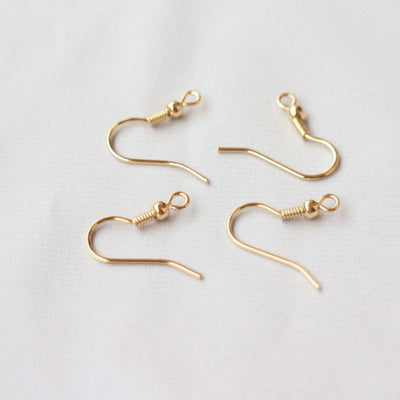 20PCS- Fish Hooks, 18mm 18K Gold Plated Ear Wires, Gold Earring Earring Hooks, Ear Wires for Jewelry Making S836-ZX7015