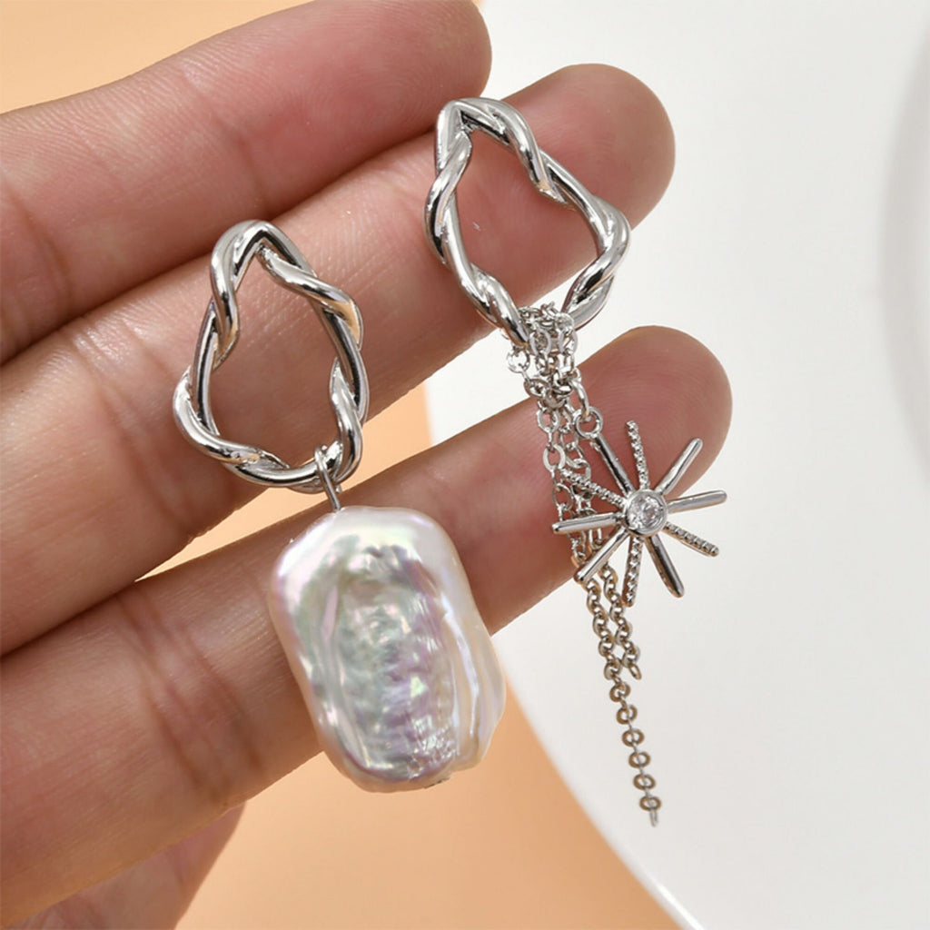 Alien Skeleton Ear Post , S925 Silver Ear Pin Nickel Free, Niche Retro Metallic ,  14K Gold Plated Circle Stud Earring Finding LL152