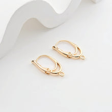 Load image into Gallery viewer, 18K Gold Plated Oval Hoop Earring, Huggie Hoops Earring Parts, Lever Back, 19.6*11mm, Oval Hoop earring for Jewelry Making ZX285