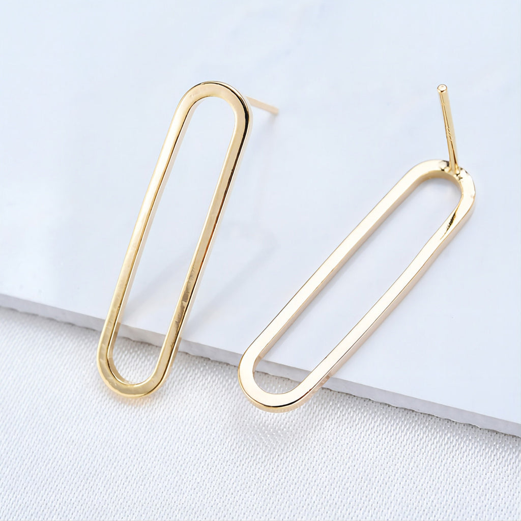 10pcs 14K Gold Openwork Earring Post With Loop, S925 Silver Ear Pin Nickel Free Earrings, Ear Stud, Hypoallergenic Earring Findings Z086