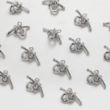 Load image into Gallery viewer, Tie The Knot Charms, Knot Connectors, Knot Pendant, 14K Gold/Silver  Plated, 15mm, Necklace Making Charms, Jewelry Findings GZ253