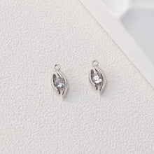 Load image into Gallery viewer, Horse Eye Charm, Oval Shape Pendant, CZ Pave Horse Eye Charm,  18K Gold Plated, For Necklace And Earrings Making, Jewelry Findings D0497