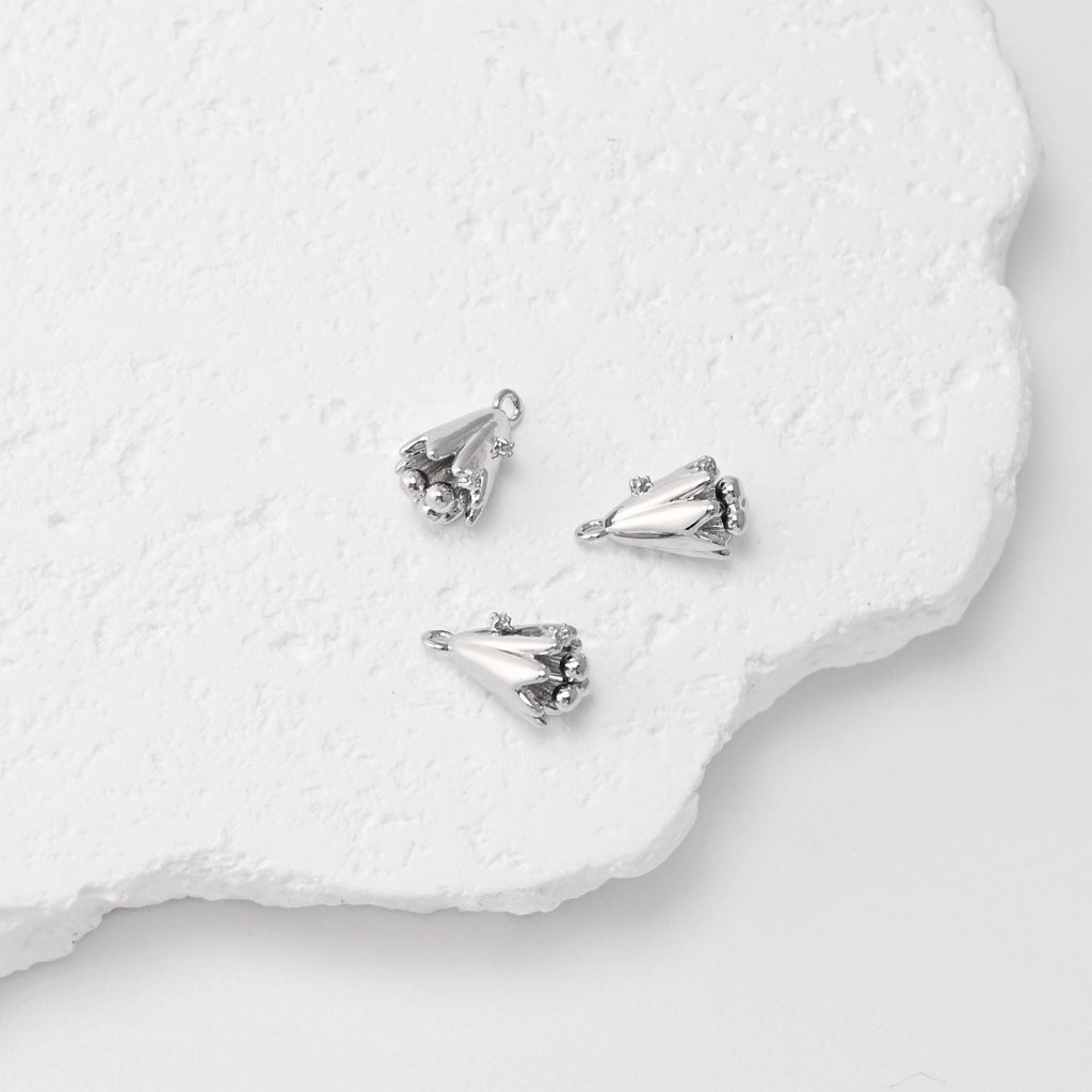 Spike Charm, Conical Pendant, 18K Gold/Silver Plated, For Necklace And Earrings Making, Jewelry Findings D0503