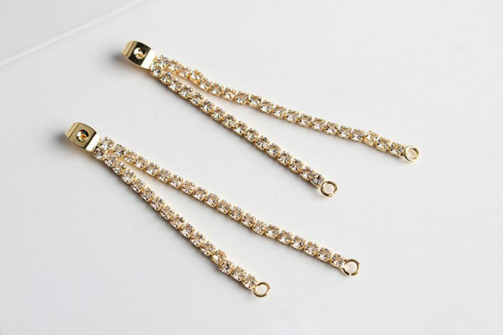 Parte trasera de arete chapada en oro auténtico de 18 k con borlas de circonitas pavé. Parte trasera de arete hipoalergénica para pendientes de botón. Accesorios para joyería GZ154.