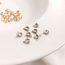 تحميل الصورة إلى عارض المعرض، 10 قطع - مشبك زنبركي مطلي بالذهب/الفضة عيار 18 قيراطًا، مشبك زنبركي مفتوح، مشبك جراد البحر، مشبك قلادة لصنع المجوهرات ZZ011-ZX7042