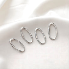 Load image into Gallery viewer, 5pcs Oval Closed Jump Ring, 14K Shiny Gold/Silver Plated Jump Ring Connectors 24x13mm for Jewelry Making Supply JH020