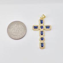 Load image into Gallery viewer, Cross Charms, CZ Pave Cross Pendant, Multiple Cross Styles, 18K Gold Plated Brass, Necklace Making Charms, Jewelry Findings S20702