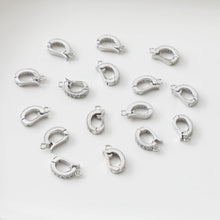 Load image into Gallery viewer, 6pcs- 14K Gold Plated Pendant Top, CZ Pave Pendant Snap on Bails, Clasp Link Connector, 12mm,16mm, Jewelry Making ZZ065