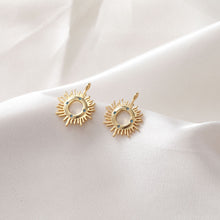 Load image into Gallery viewer, Sun, Moon, Star Charm, CZ Pave Pendant, 18K Gold Plated Rainbow Pave Pendant, Necklace Making Charm, Jewelry Findings JG012