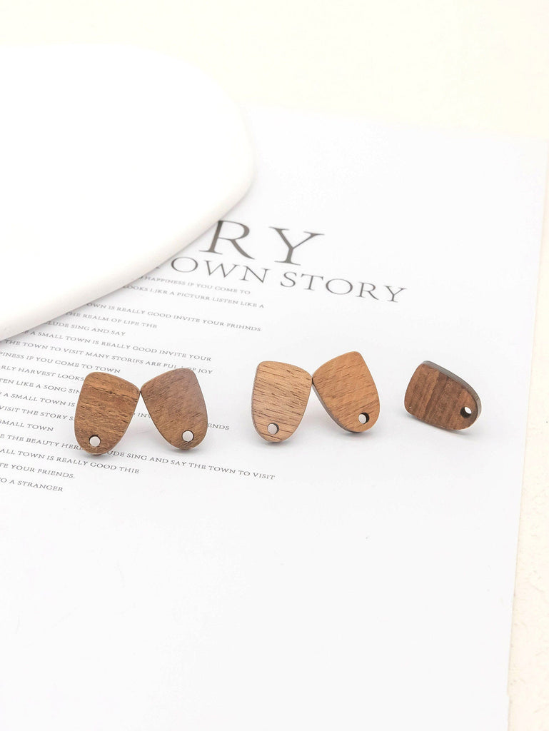 4PCS Wood Earrings, Horseshor Shape Wooden Earrings for women, Nickel Free, Geometric Statement Earrings Finding   JT924