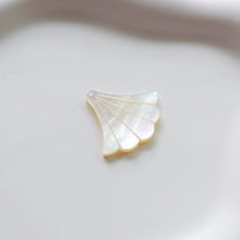 Load image into Gallery viewer, Fan-shaped White Mother-of-Pearl, MOP Shell Pendant, Sector White Nacre, Shell Charm, Mother of Pearl Jewelry Making Findings RY023