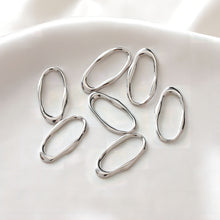 Load image into Gallery viewer, 5pcs Oval Closed Jump Ring, 14K Shiny Gold/Silver Plated Jump Ring Connectors 24x13mm for Jewelry Making Supply JH020