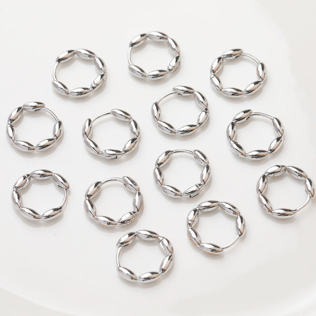 14K Gold Plated Wheat Hoop Earring Finding, Nickel Free Circle Earring Hoops, DIY  Earring Making Findings GZ384