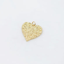 Load image into Gallery viewer, Textured Heart Charms, 18K Gold Plated CZ Pave Love Pendant, Necklace Making Pendants, Jewelry Findings S20478