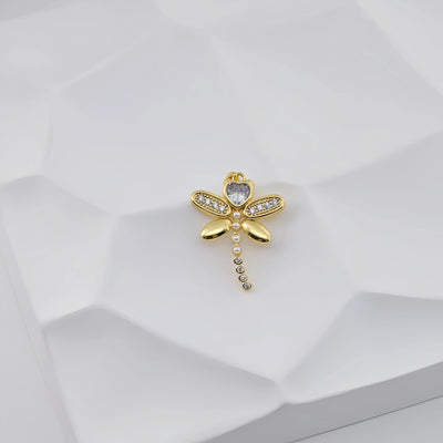 CZ Pave Heart Charm, Pentagram, Insect, 18K Gold Plated Heart Pendant, CZ Pave, Necklace Bracelet Making Pendant S20782