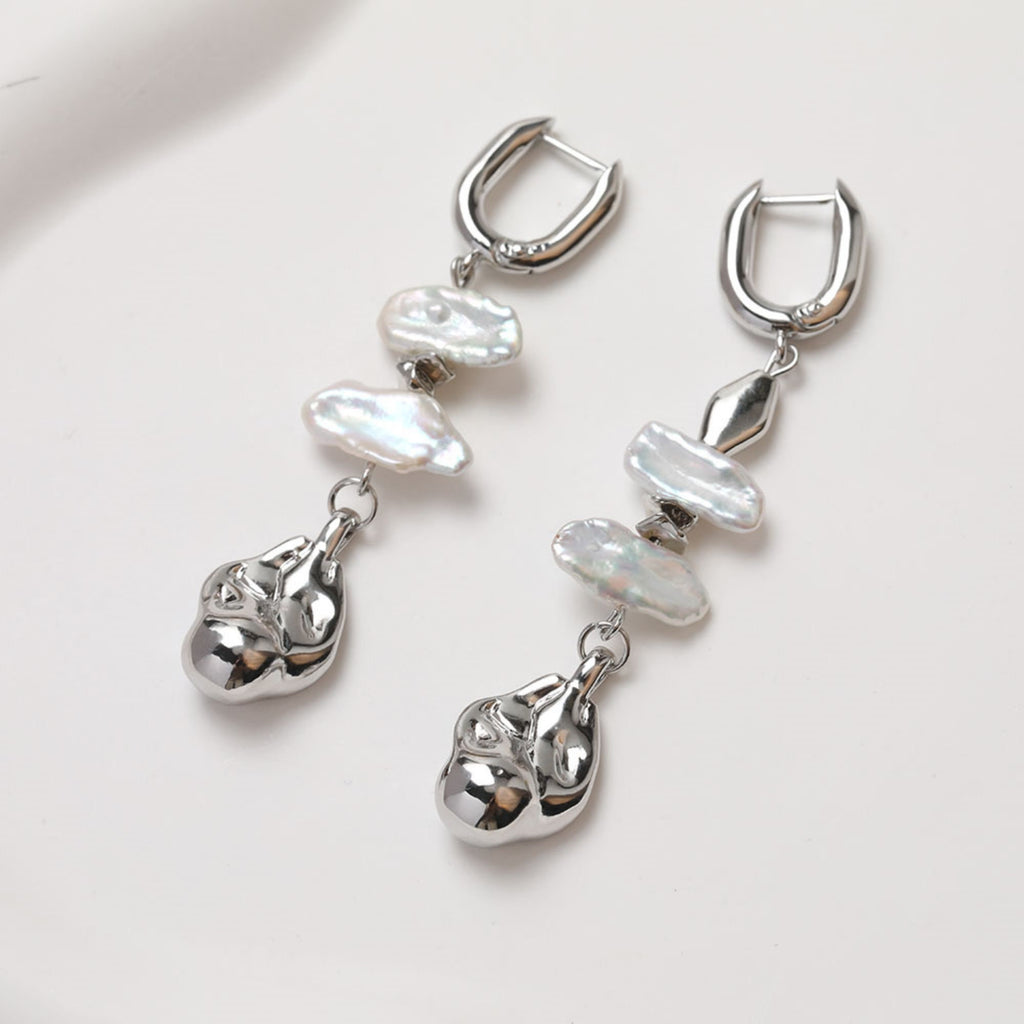 Colgante de gota irregular, estilo barroco, chapado en oro y plata de 14 quilates, accesorios para joyería GZ354