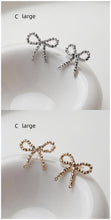 Load image into Gallery viewer, Bow Earrings Collection, Bow Tie Earring Post with Loop, 14K Gold/Silve Plated, S925 Silver Pin Nickel Free Earrings GZ724