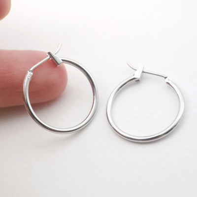 10PCS 18K Gold Plated Round Hoop Earring, Huggie Hoops Earring Parts, Spring Ear Hoops, 20mm, hoop earrings ZX069
