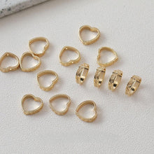 تحميل الصورة إلى عارض المعرض، إطارات خرز على شكل قلب تناسب خرز 8 مم، مطلية بالذهب عيار 18 قيراطًا، خرز متباعد أنيق، إطارات خرز، العثور على المجوهرات GZ622