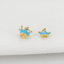 Cargar imagen en el visor de la galería, Dije de corona de esmalte, colgante de corona, chapado en oro de 18 quilates, dijes para hacer collares, accesorios de joyería S20690