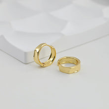 Load image into Gallery viewer, Gold Round Ear Hoops, 18K Gold/Silver Plated Leverback Earrings, Huggie Hoops Earring D0570