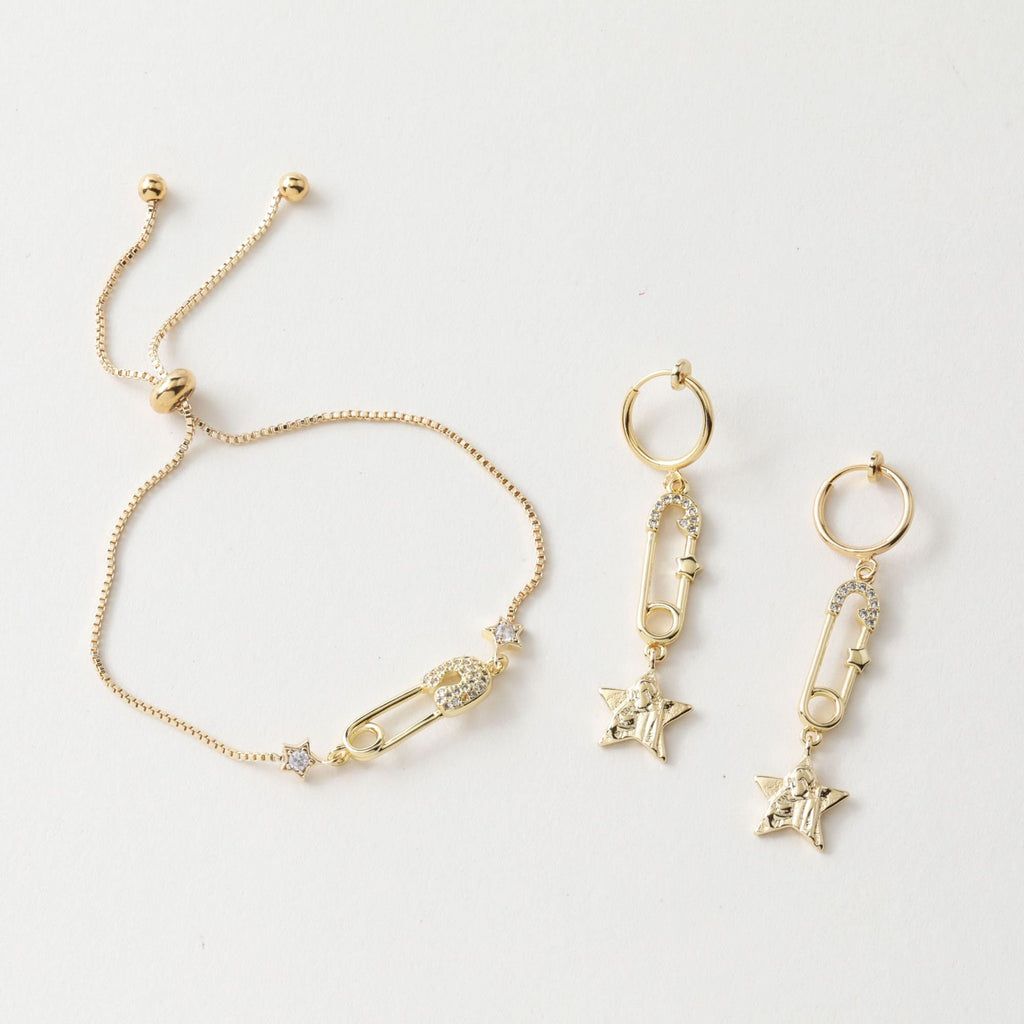 موصل دبوس أمان دانيتي، قلادة دبوس، أقراط مطلية بالذهب/الفضة عيار 14 قيراطًا، نتائج صنع المجوهرات JG010