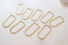 Cargar imagen en el visor de la galería, 10 colgantes calados con forma de arco, chapados en oro de 14 quilates, plata y oro mate, para collares y bisutería ZZ089