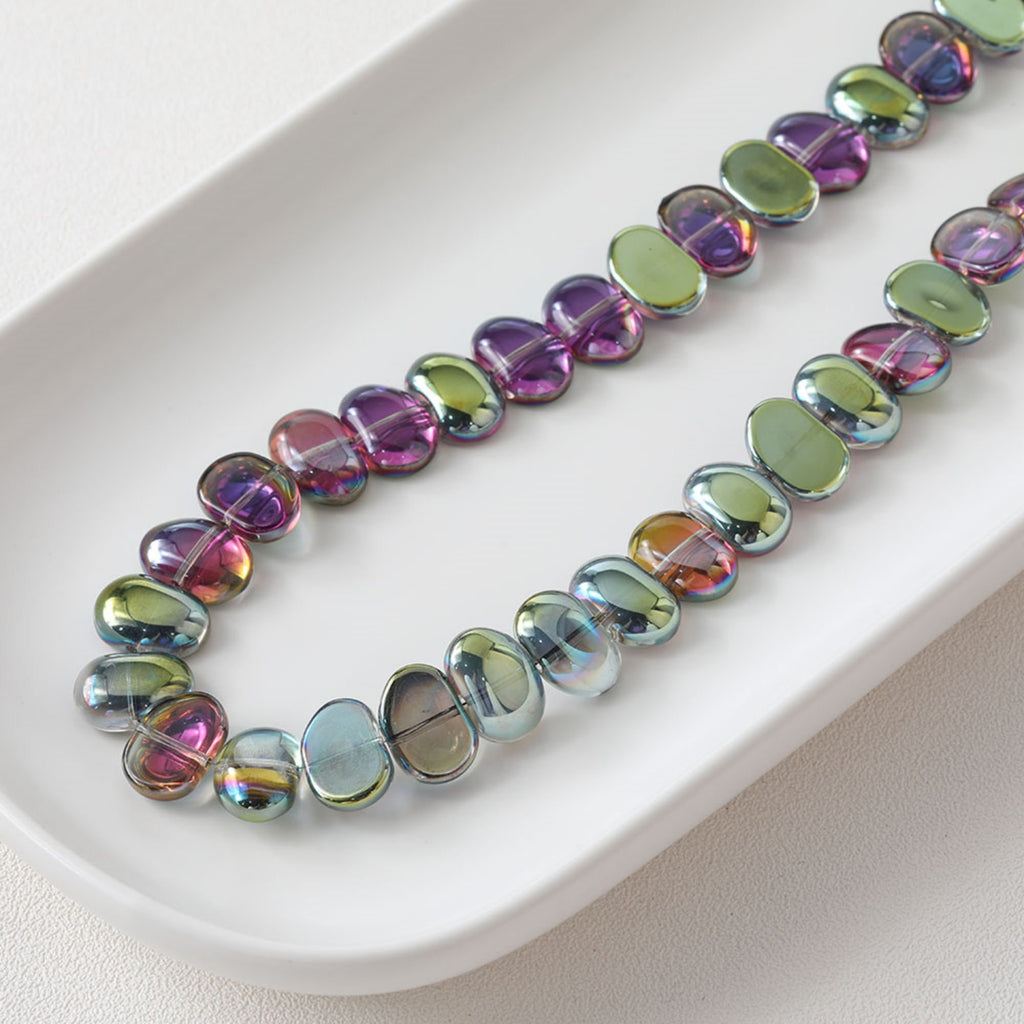 Oval Glass Beads, 17x13mm, Crystal Glass Loose Beads for Jewelry Making, DIY Beads Finding GZ541