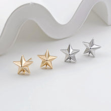 Load image into Gallery viewer, Gold Star Earring Post With Loop, Nickel Free Earrings, Ear Stud with Loop, Hypoallergenic Earring Findings ZX330