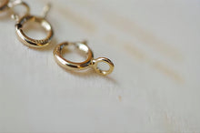 Load image into Gallery viewer, 10PCS- 14K Gold Filled Spring Clasp, 5mm/5.5mm/6mm, Open Spring Clasp, Closed Spring Clasp, Necklace Clasp with Loops B009