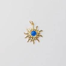 Load image into Gallery viewer, Sun Pendant, Enamel Sunshine Charms, 18K Gold Plated Sun Charms, For Bracelet And Necklace Making, Jewelry Findings S1412