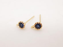 Cargar imagen en el visor de la galería, 4 pendientes redondos con pasadores, piedras preciosas de 4 colores, plata S925, sin níquel, chapado en oro de 18 quilates con circonita cúbica, ZX056