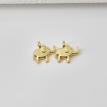 Load image into Gallery viewer, Elephant Pendant, 18K Gold Plated Brass Animal Charm, Bracelet Necklace Making Charm, Jewelry Findings S20707