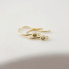 Load image into Gallery viewer, 18K Gold Plated Ear Wires, Cubic Pave Earring Hooks, Nickel Free, Fish Hooks, Ear Wires for Jewelry Making D0160