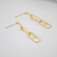 Load image into Gallery viewer, 10pcs 14K Gold Chain Dangle Earrings Post, S925 Silver Ear Pin Nickel Free Earrings, Dangle Ear Stud, Hypoallergenic Earring Findings Z078