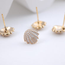 تحميل الصورة إلى عارض المعرض، أعمدة أقراط من صدفة المينا، قرط من مينا مع حلقة، إبرة فضة 925، أدوات يدوية للعثور على الأقراط، لوازم صنع الأقراط بنفسك ZX221