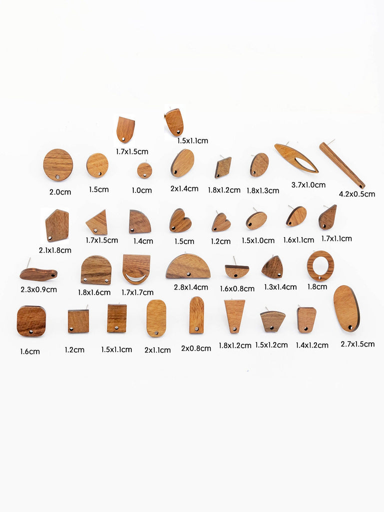 4PCS Wood Earrings, Horseshor Shape Wooden Earrings for women, Nickel Free, Geometric Statement Earrings Finding   JT924