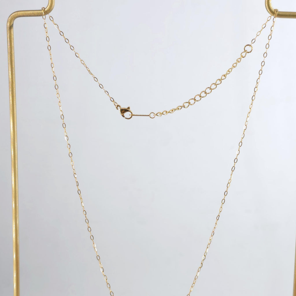 14K Finished Necklace Chain, Oval Cable Necklace, 316L Stainless Steel, Oval Chain, Ready to Wear, 42+5cm/18.5 inch, JR002