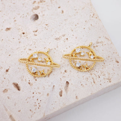 Big Ben Charms, London Clocktower Pendant, Planet Charm, 18K Gold Plated Charms, Necklace Making Charm, Jewelry Findings S884