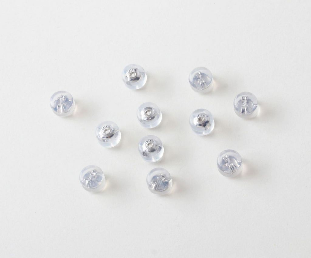 20PCS Ear Nuts, Gold Plated Earring Backs, Rubber Earring Stoppers, Wholesale Earring Findings Z033